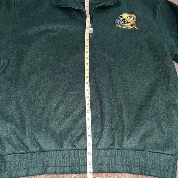 Vintage Logo 7 1/4 Zip Fleece Pullover Green Bay Packers - Picture 6 of 8
